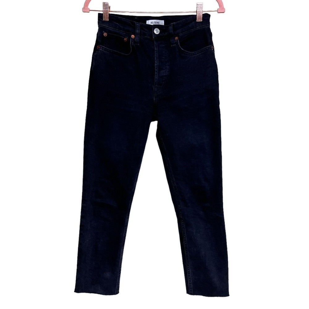 Re/done High Rise Ankle Crop 189-3WHRAC‎ Faded Black Women’s Size 25